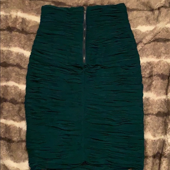 MAAC London Gathered Front Skirt - Forest Green - Picture 2 of 4